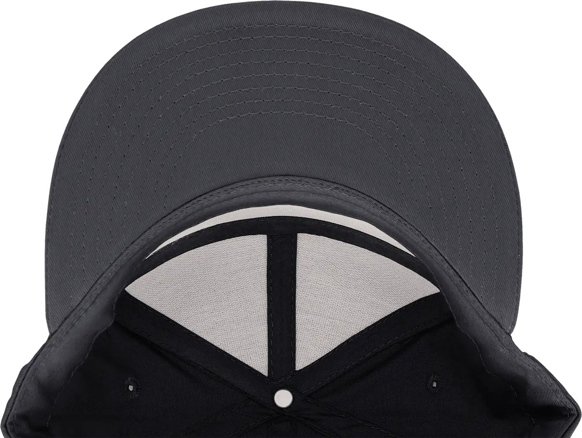 Decky 1098 7 Panel Cotton Snapback Cap - Charcoal