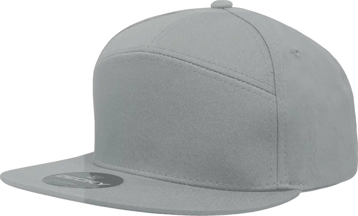 Decky 1098 7 Panel Cotton Snapback Cap - Gray - one Size Fits Most