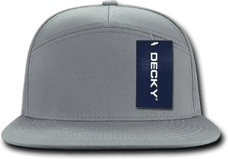 Decky 1098 7 Panel Cotton Snapback Cap - Gray - one Size Fits Most