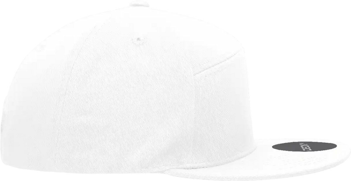 Decky 1098 7 Panel Cotton Snapback Cap - White - one Size Fits Most