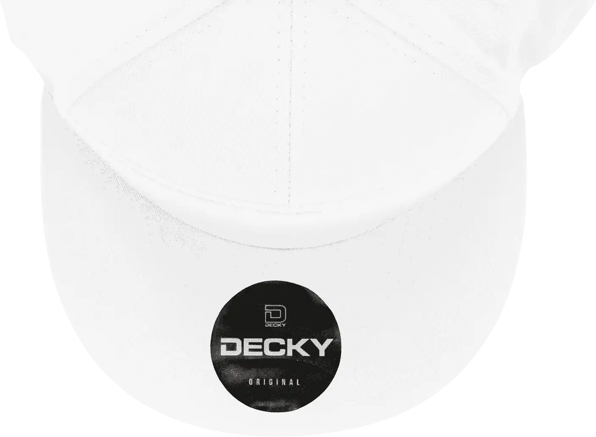 Decky 1098 7 Panel Cotton Snapback Cap - White - one Size Fits Most