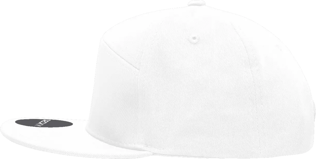 Decky 1098 7 Panel Cotton Snapback Cap - White - one Size Fits Most