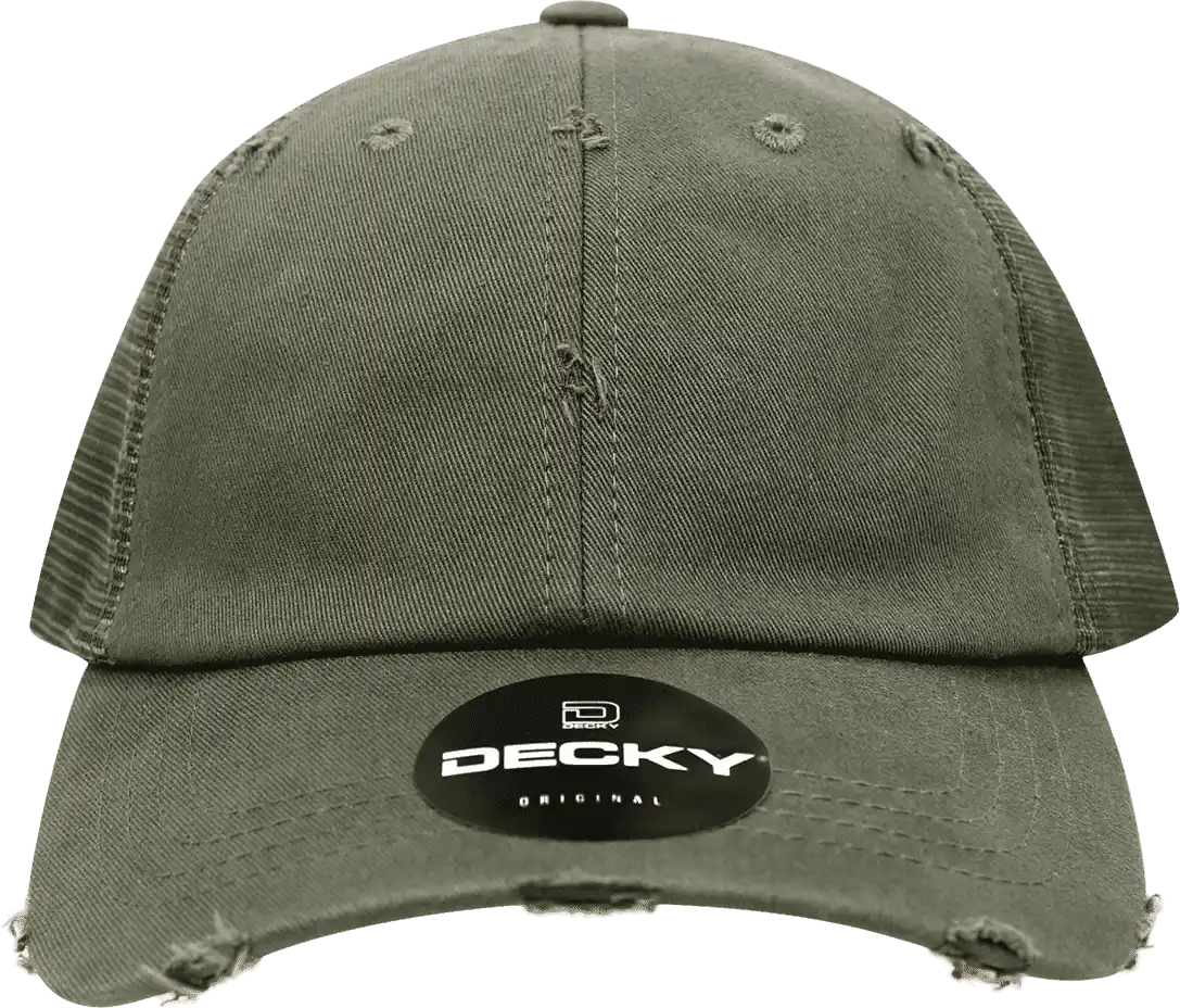 Decky 110 Vintage Mesh Cap - Olive - one Size Fits Most