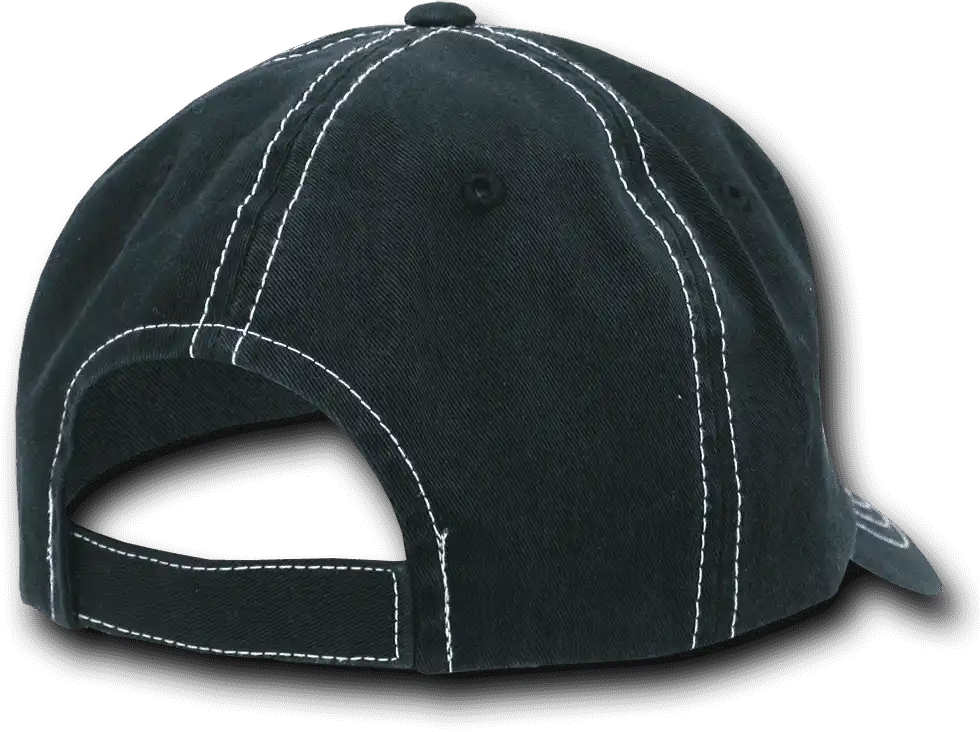 Decky 111 Contra-stitch Washed Polo Cap - Black White - one Size Fits Most