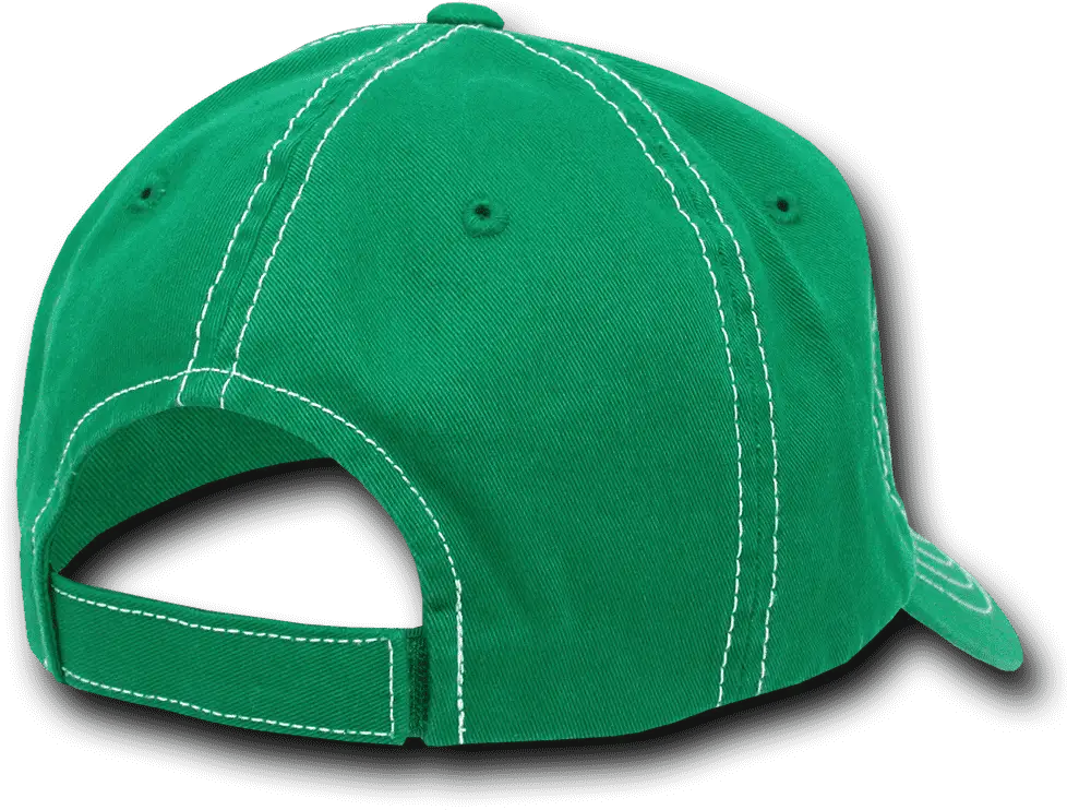 Decky 111 Contra-stitch Washed Polo Cap - Kelly White