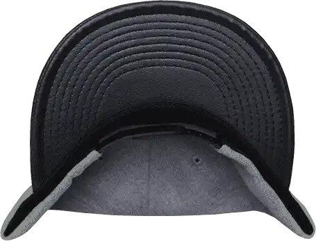 Decky 1115 Melton Vinyl Snapback Cap Ash Black Gray / one Size Fits Most