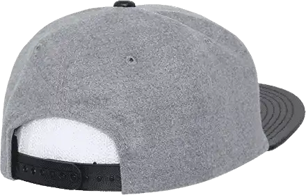 Decky 1115 Melton Vinyl Snapback Cap Ash Black Gray / one Size Fits Most