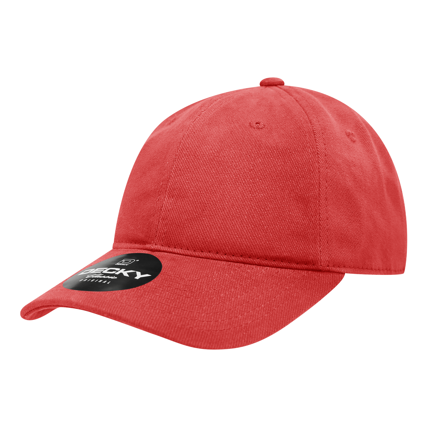 Decky 112 Brushed Cotton Baseball Cap - Red
