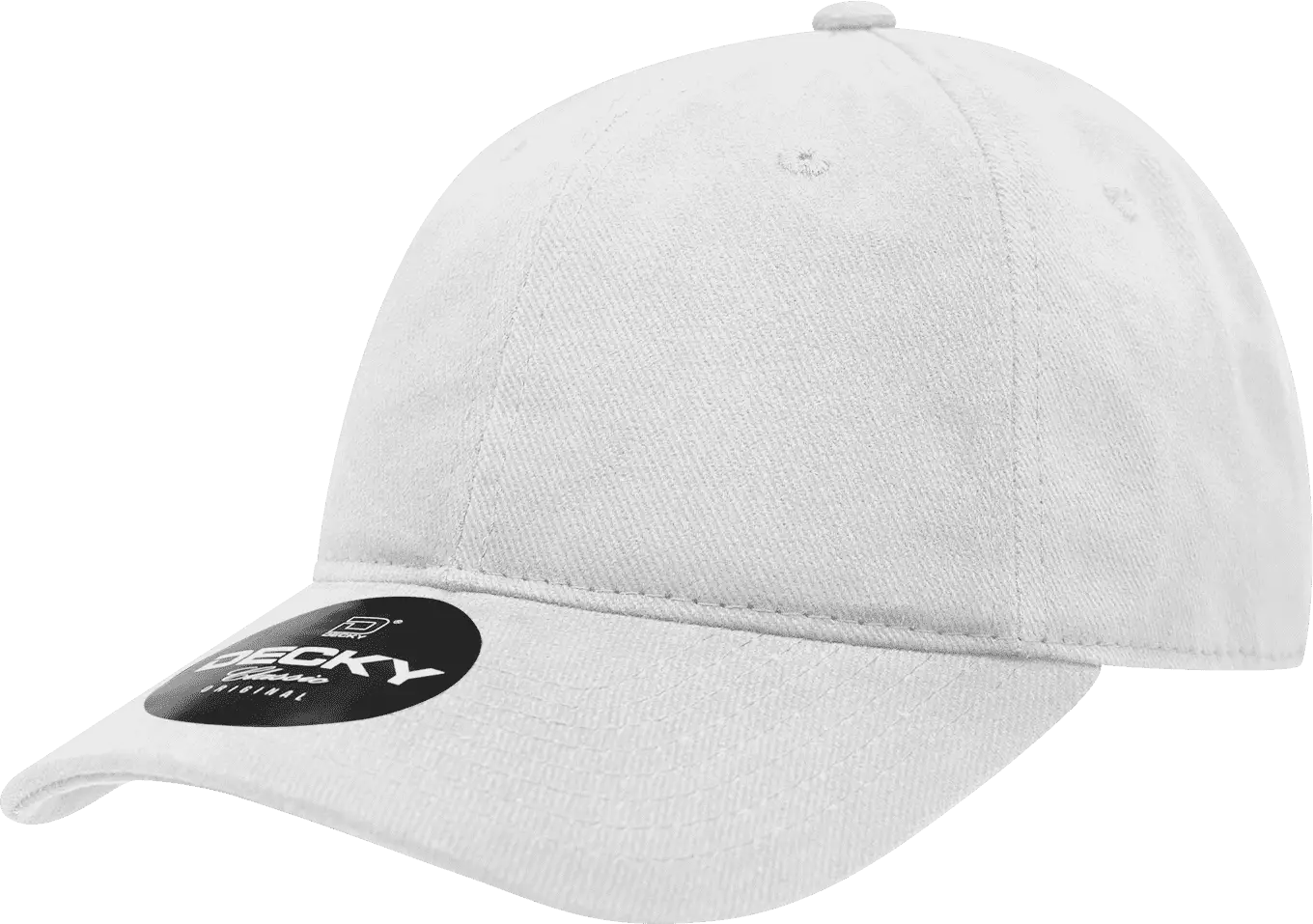 Decky 112 Brushed Cotton Baseball Cap - White - one Size Fits Most