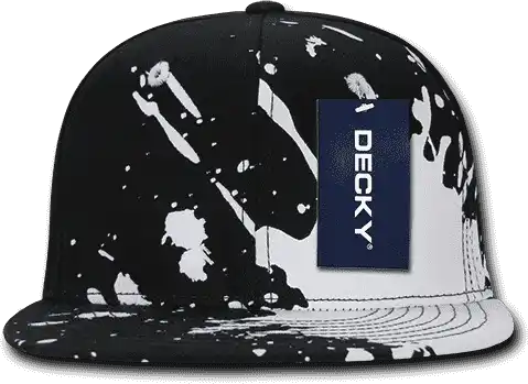 Decky 1125 Splat Snapback Cap - Black - one Size Fits Most