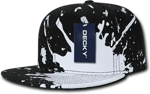 Decky 1125 Splat Snapback Cap - Black - one Size Fits Most