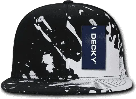Decky 1125 Splat Snapback Cap - Black