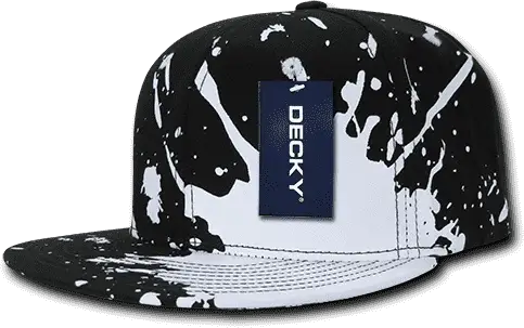 Decky 1125 Splat Snapback Cap - Black