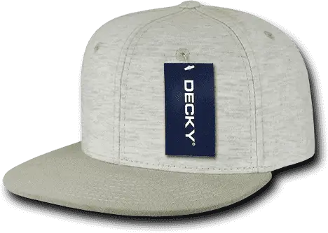 Decky 1131 Heather Jersey Knit Snapback Cap - Cream