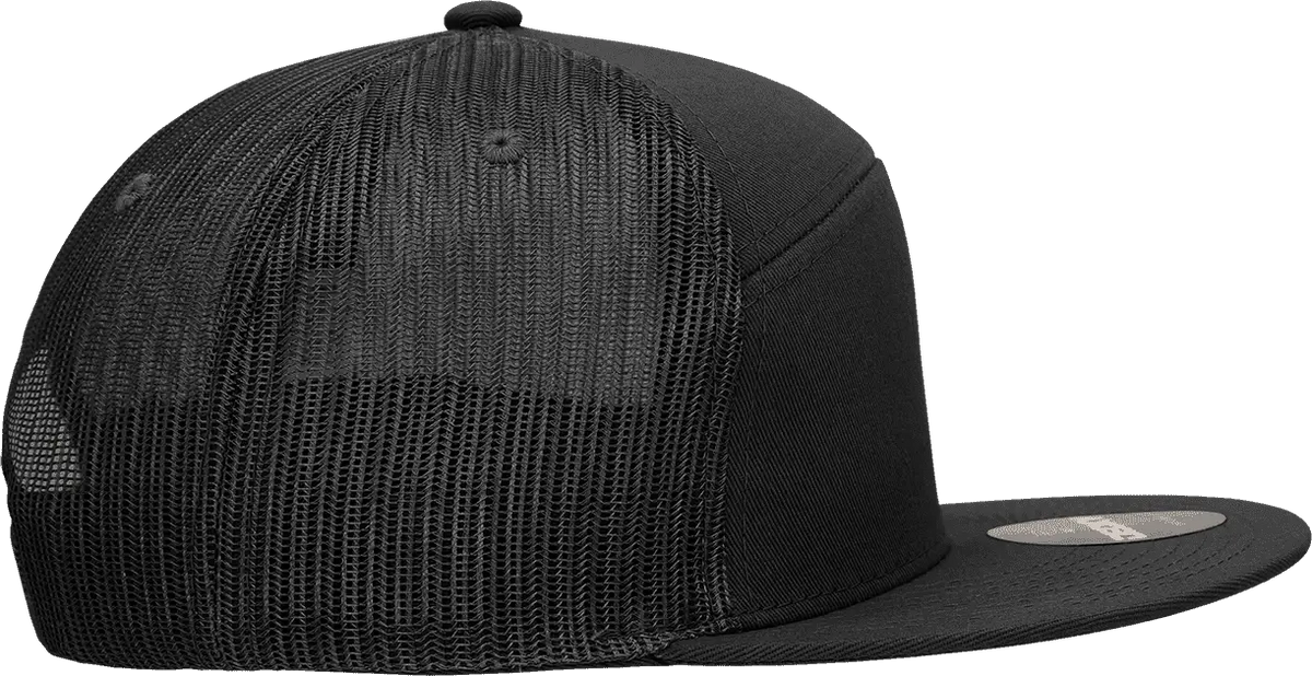 Decky 1133 7 Panel Trucker Cap - Black - one Size Fits Most