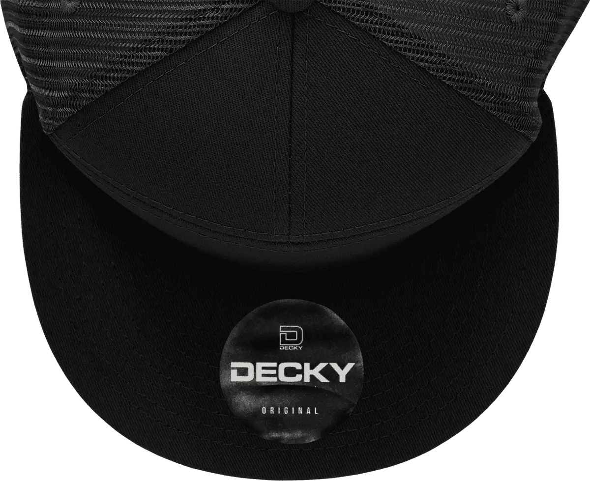 Decky 1133 7 Panel Trucker Cap - Black - one Size Fits Most