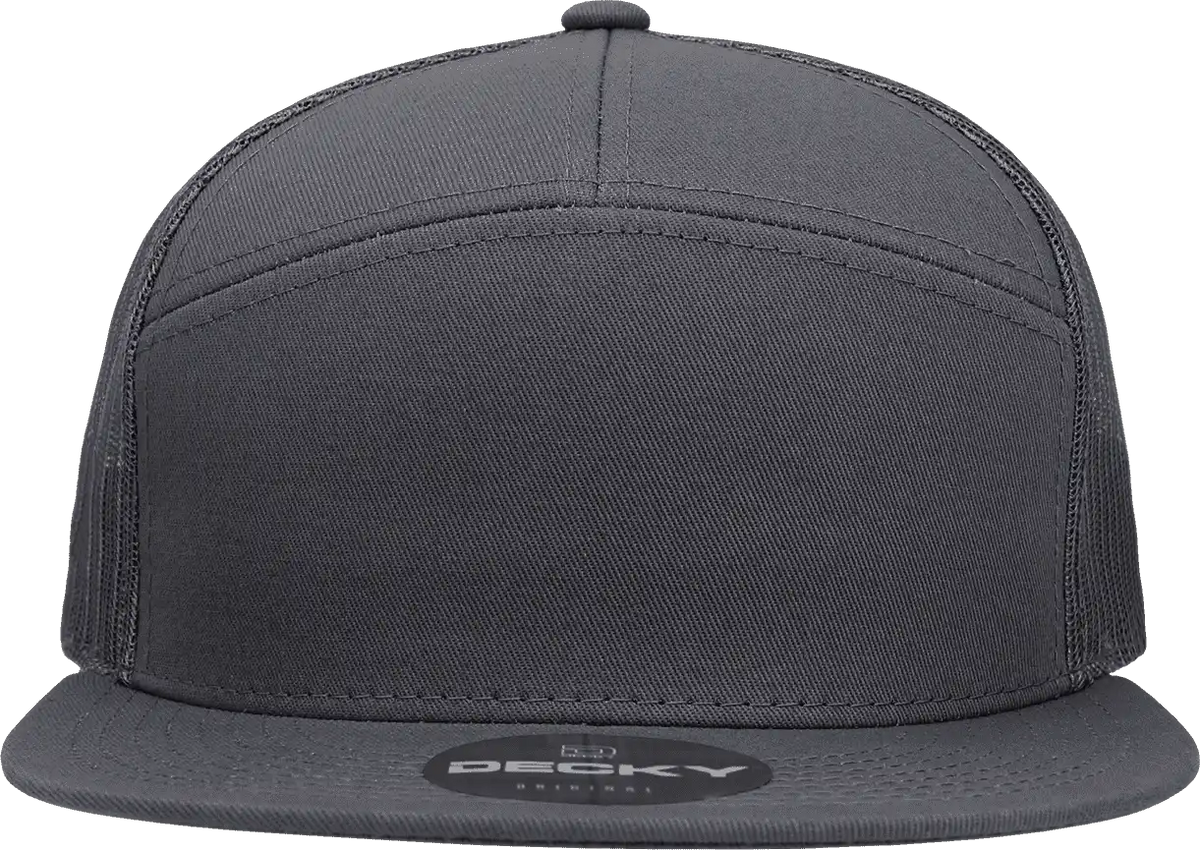 Decky 1133 7 Panel Trucker Cap Charcoal Dark Gray / one Size Fits Most