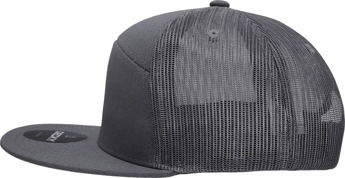 Decky 1133 7 Panel Trucker Cap Charcoal Dark Gray / one Size Fits Most
