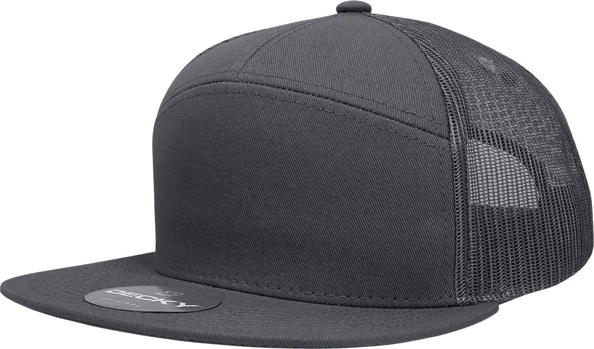 Decky 1133 7 Panel Trucker Cap - Charcoal