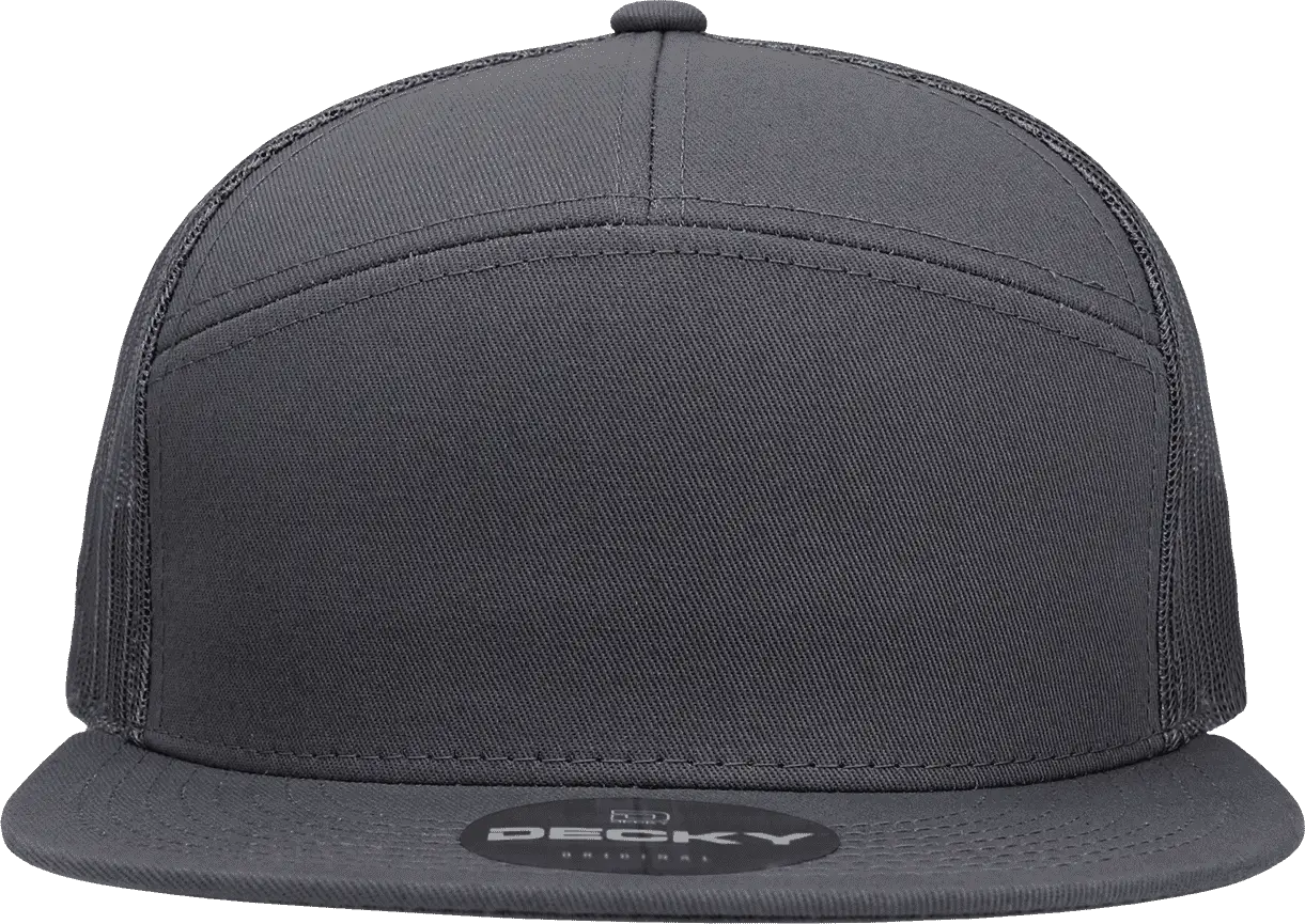 Decky 1133 7 Panel Trucker Cap - Charcoal