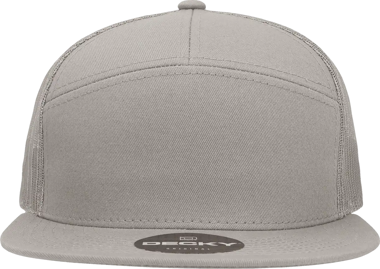 Decky 1133 7 Panel Trucker Cap - Gray - one Size Fits Most
