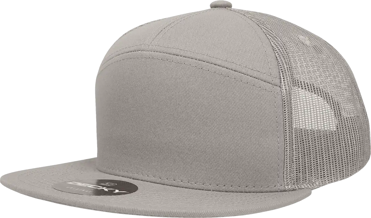 Decky 1133 7 Panel Trucker Cap - Gray - one Size Fits Most