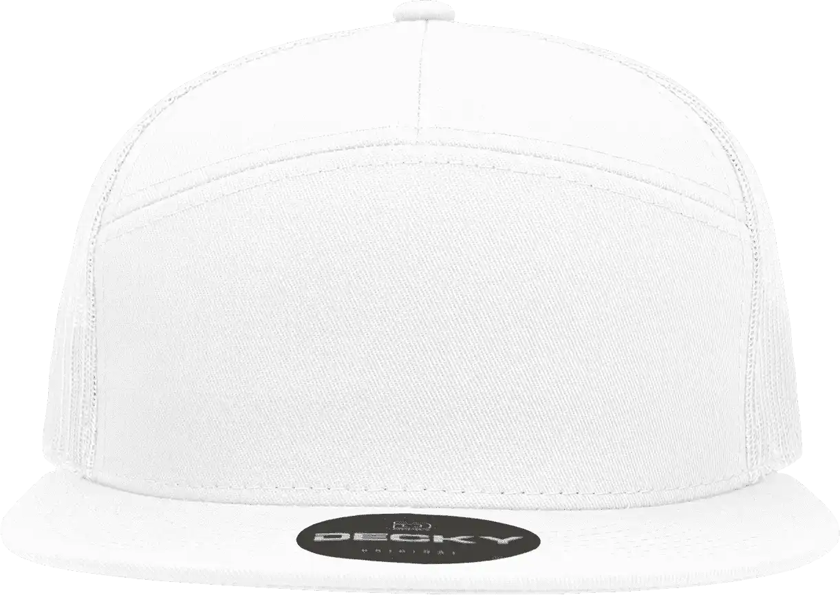 Decky 1133 7 Panel Trucker Cap - White - one Size Fits Most