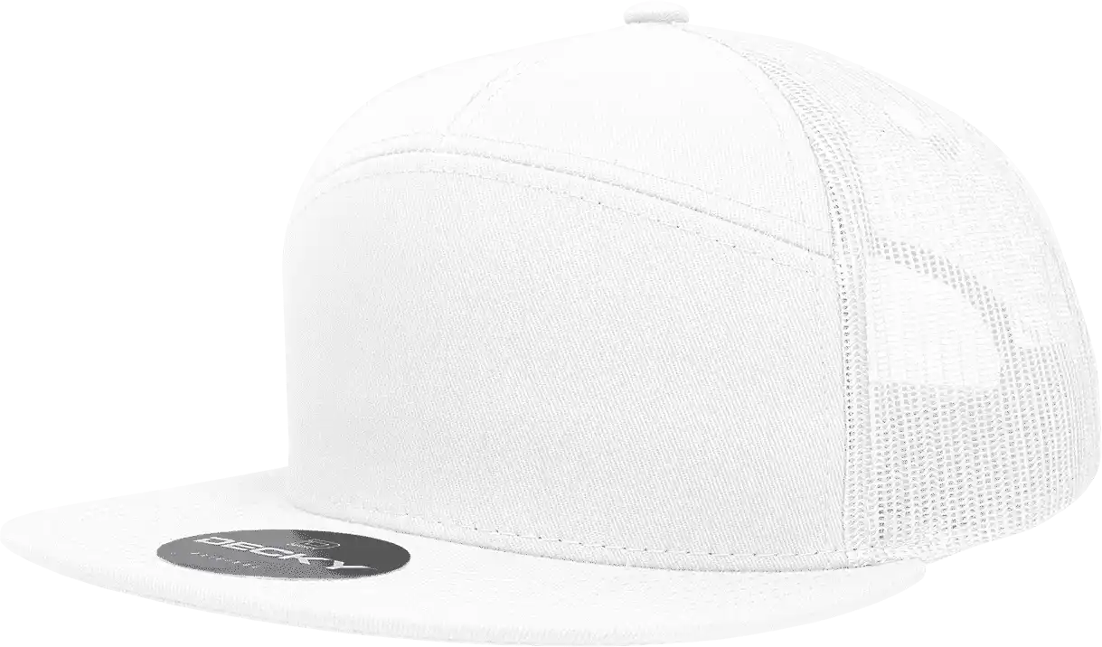 Decky 1133 7 Panel Trucker Cap - White - one Size Fits Most