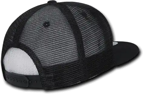 Decky 1141 Quilted Flat Bill Trucker Cap Black / one Size Fits Most