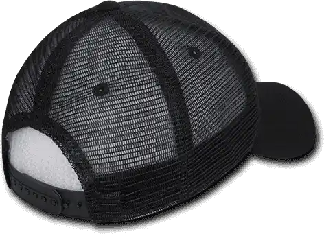 Decky 1142 Quilted Curve Trucker Cap - Black - one Size Fits Most
