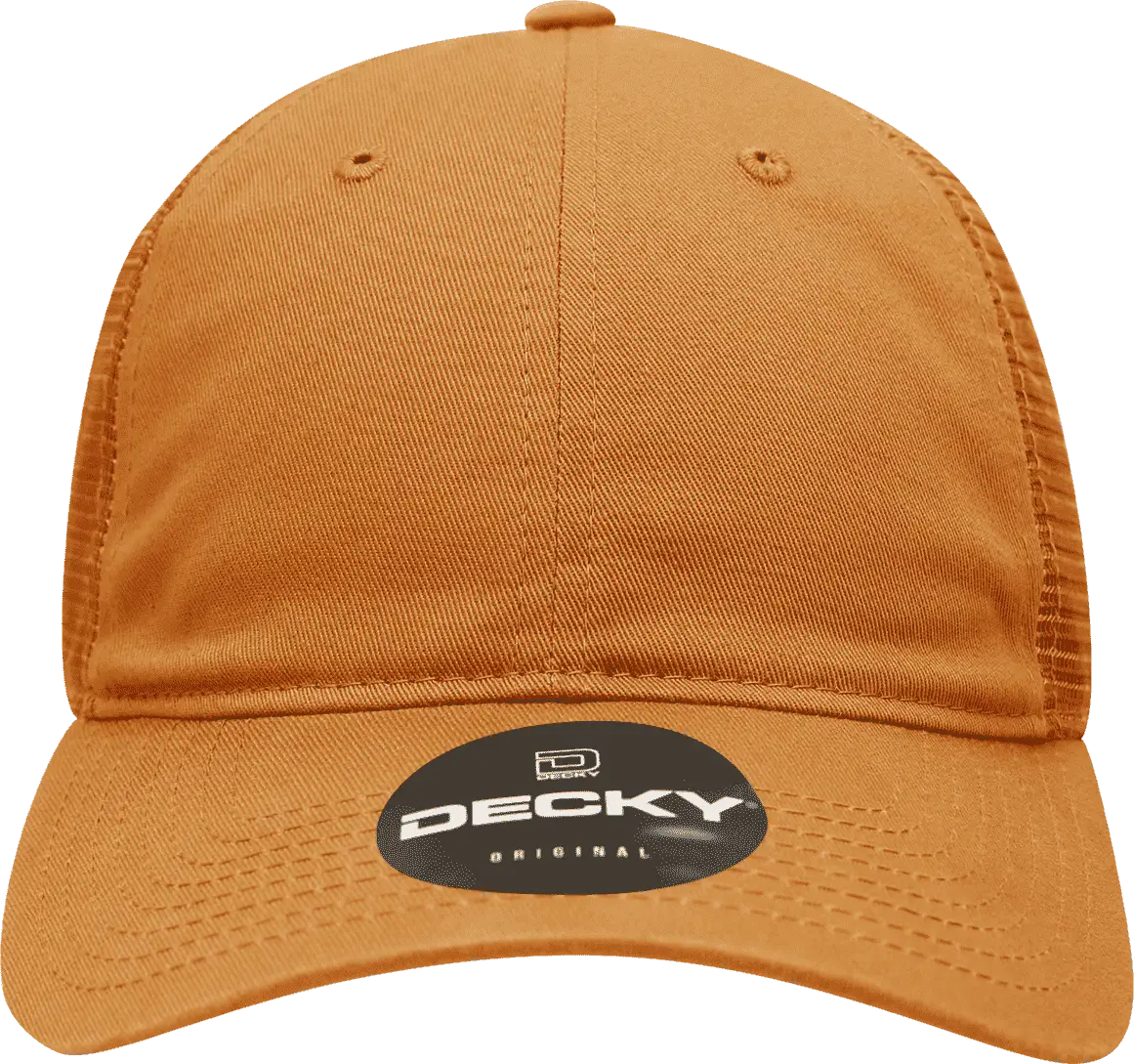 Decky 120 Relaxed Trucker Cap - Burnt Orange