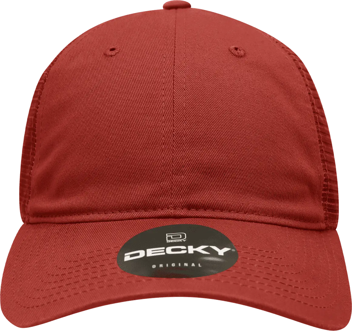Decky 120 Relaxed Trucker Cap - Cardinal