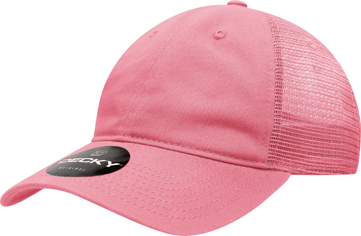 Decky 120 Relaxed Trucker Cap - Dark Pink - one Size Fits Most