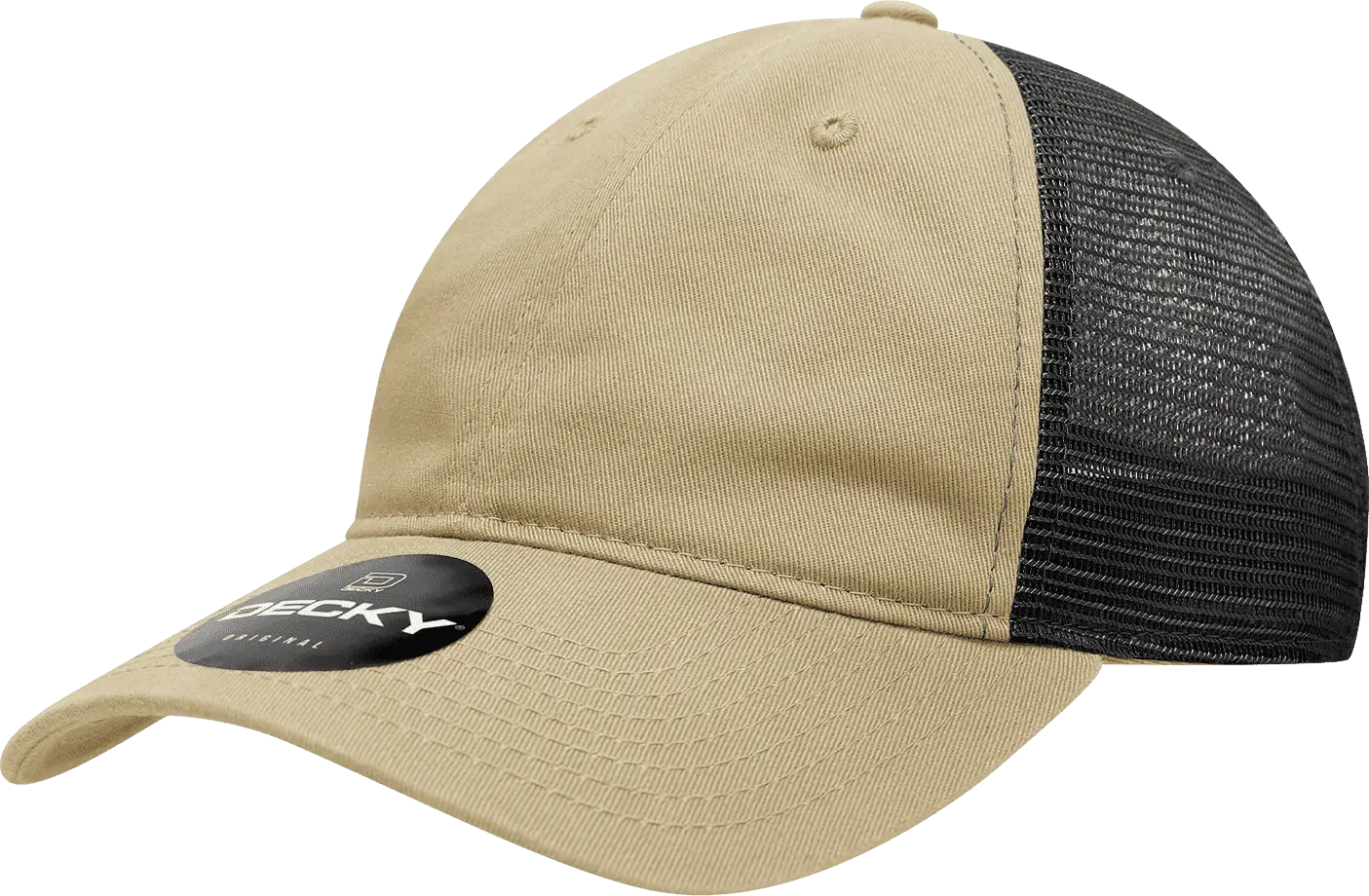Decky 120 Relaxed Trucker Cap - Khaki Black - one Size Fits Most