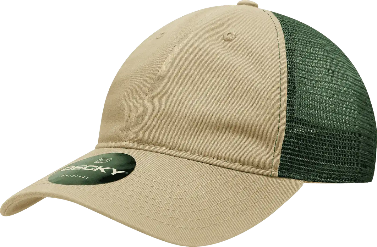 Decky 120 Relaxed Trucker Cap - Khaki Forest - one Size Fits Most