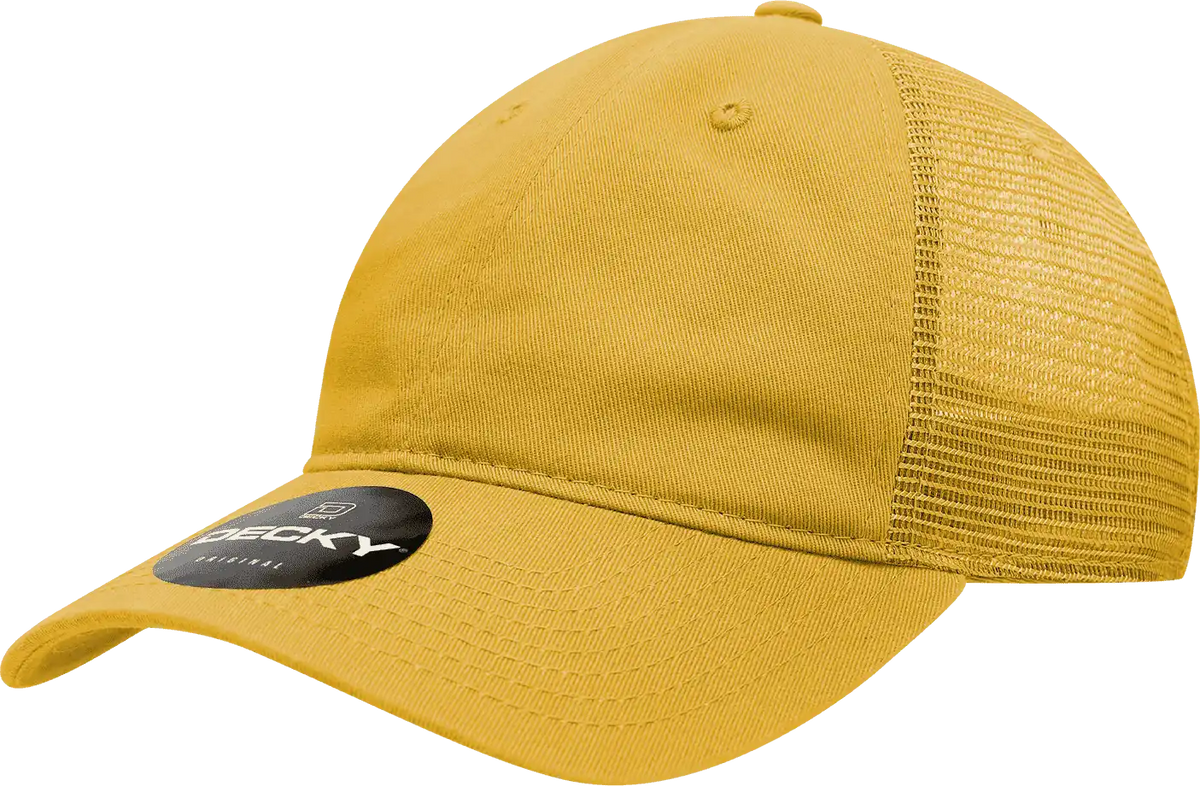 Decky 120 Relaxed Trucker Cap - Mustard - Gold / one Size Fits Most