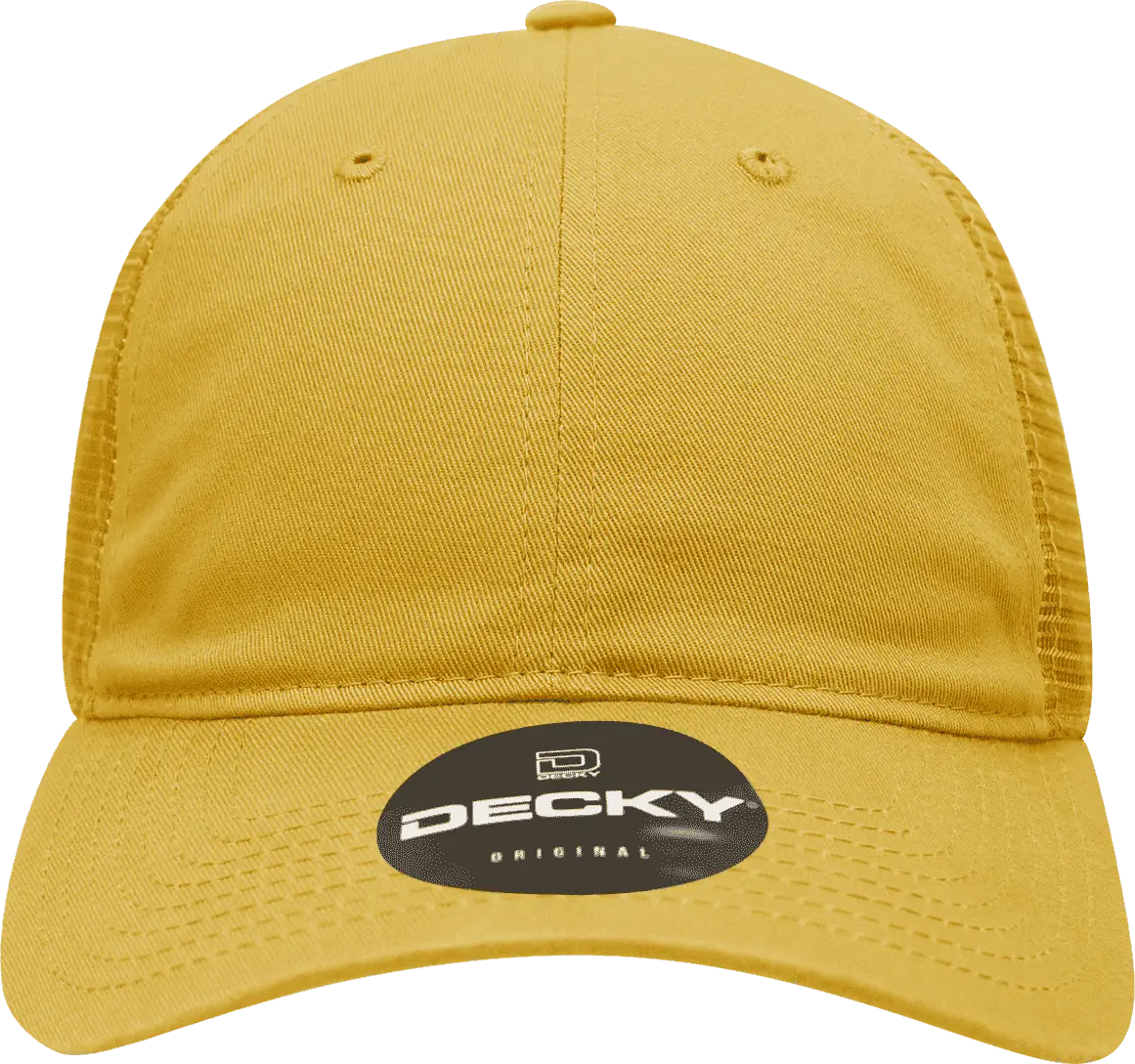 Decky 120 Relaxed Trucker Cap - Mustard