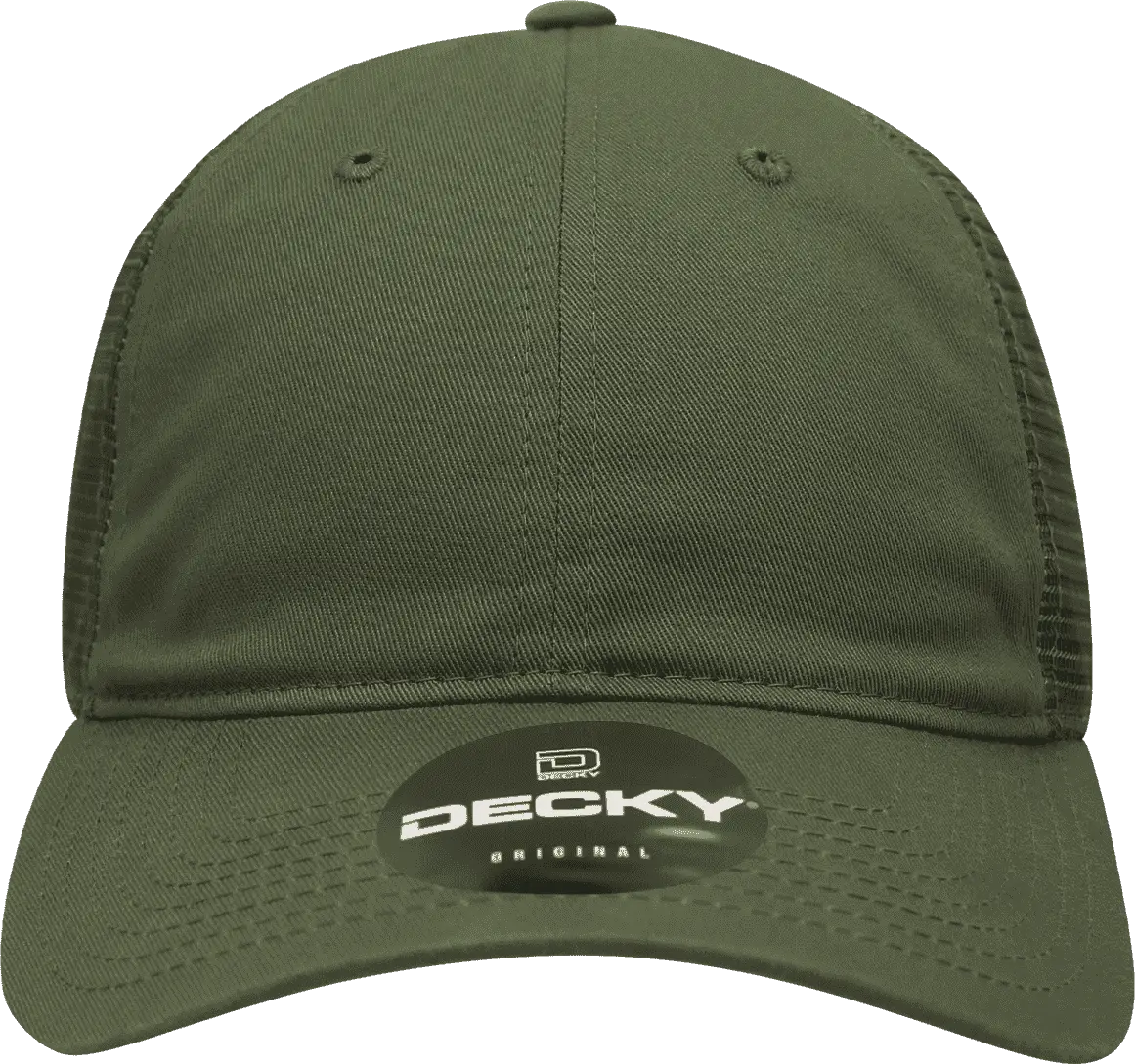 Decky 120 Relaxed Trucker Cap - Olive - one Size Fits Most
