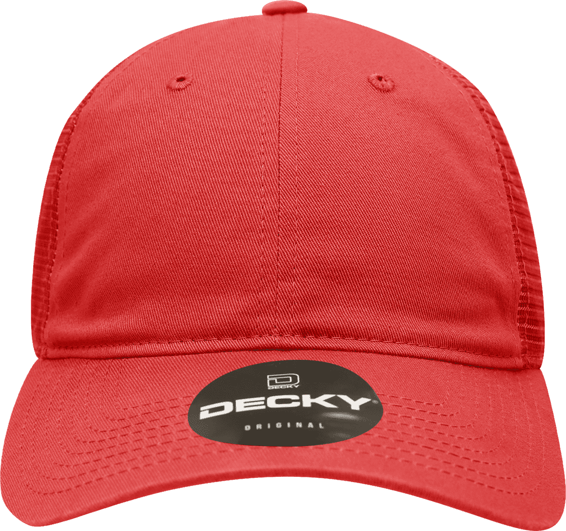 Decky 120 Relaxed Trucker Cap - Red - one Size Fits Most