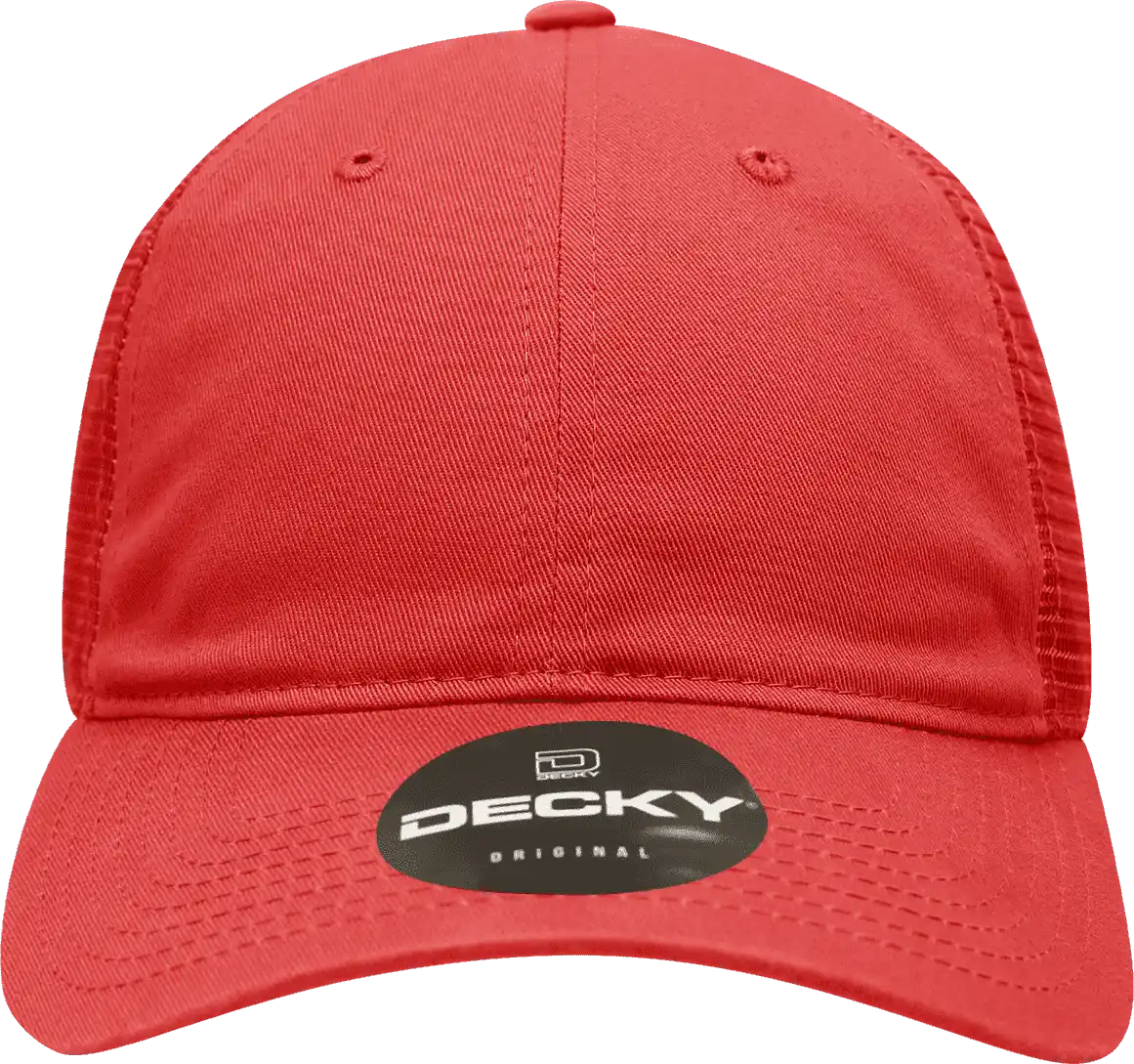 Decky 120 Relaxed Trucker Cap - Red - one Size Fits Most