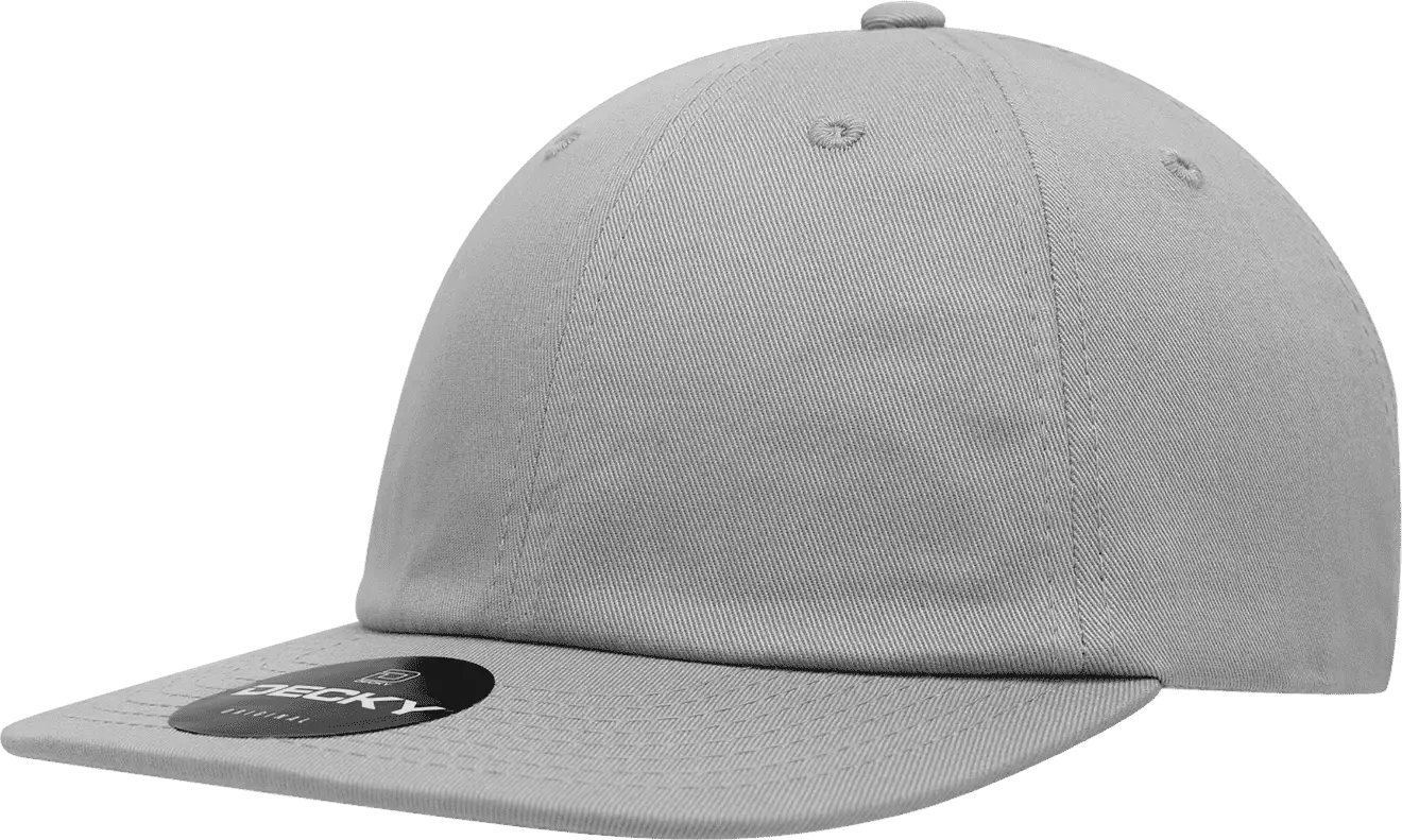 Decky 200 Relaxed Flat Bill Cotton Cap - Gray - one Size Fits Most