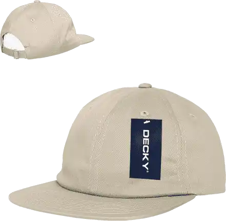 Decky 200 Relaxed Flat Bill Cotton Cap - Khaki - one Size Fits Most
