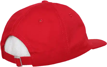 Decky 200 Relaxed Flat Bill Cotton Cap - Red - one Size Fits Most