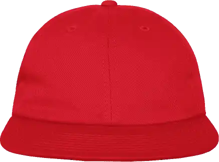 Decky 200 Relaxed Flat Bill Cotton Cap - Red - one Size Fits Most