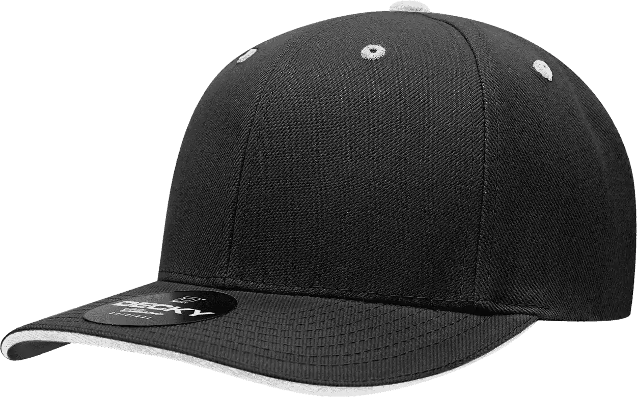 Decky 2003 Sandwich Visor Baseball Cap - Black White - one Size Fits Most