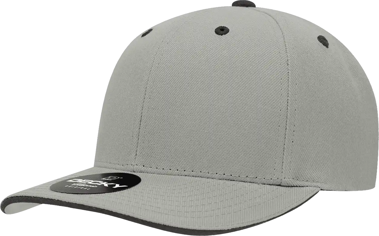 Decky 2003 Sandwich Visor Baseball Cap Gray Black / one Size Fits Most