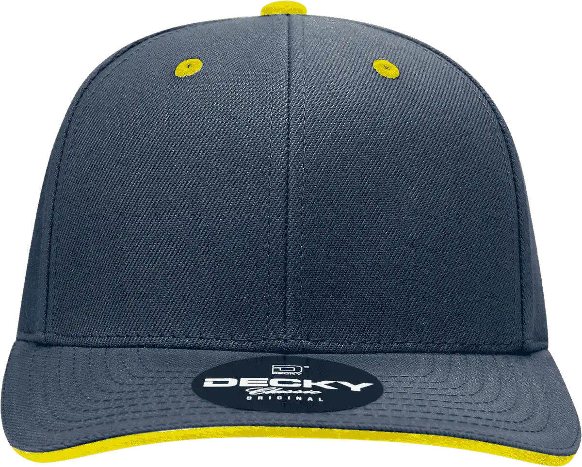 Decky 2003 Sandwich Visor Baseball Cap - Navy Gold - one Size Fits Most