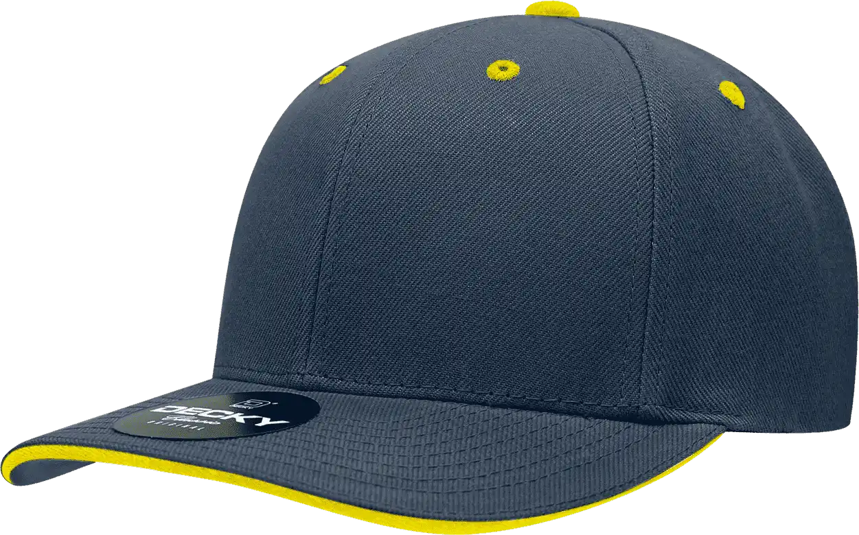 Decky 2003 Sandwich Visor Baseball Cap - Navy Gold - one Size Fits Most
