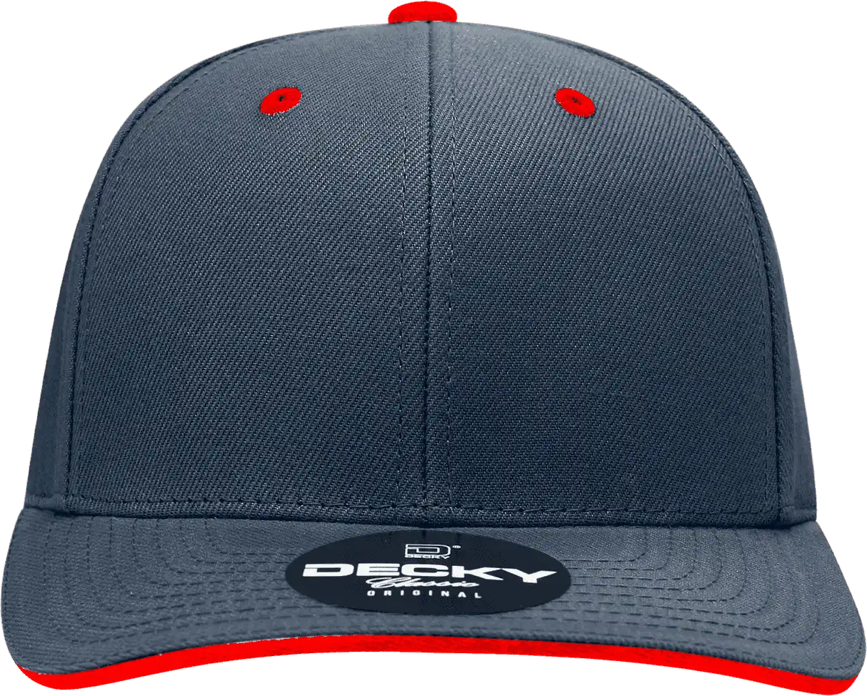 Decky 2003 Sandwich Visor Baseball Cap - Navy Red - one Size Fits Most