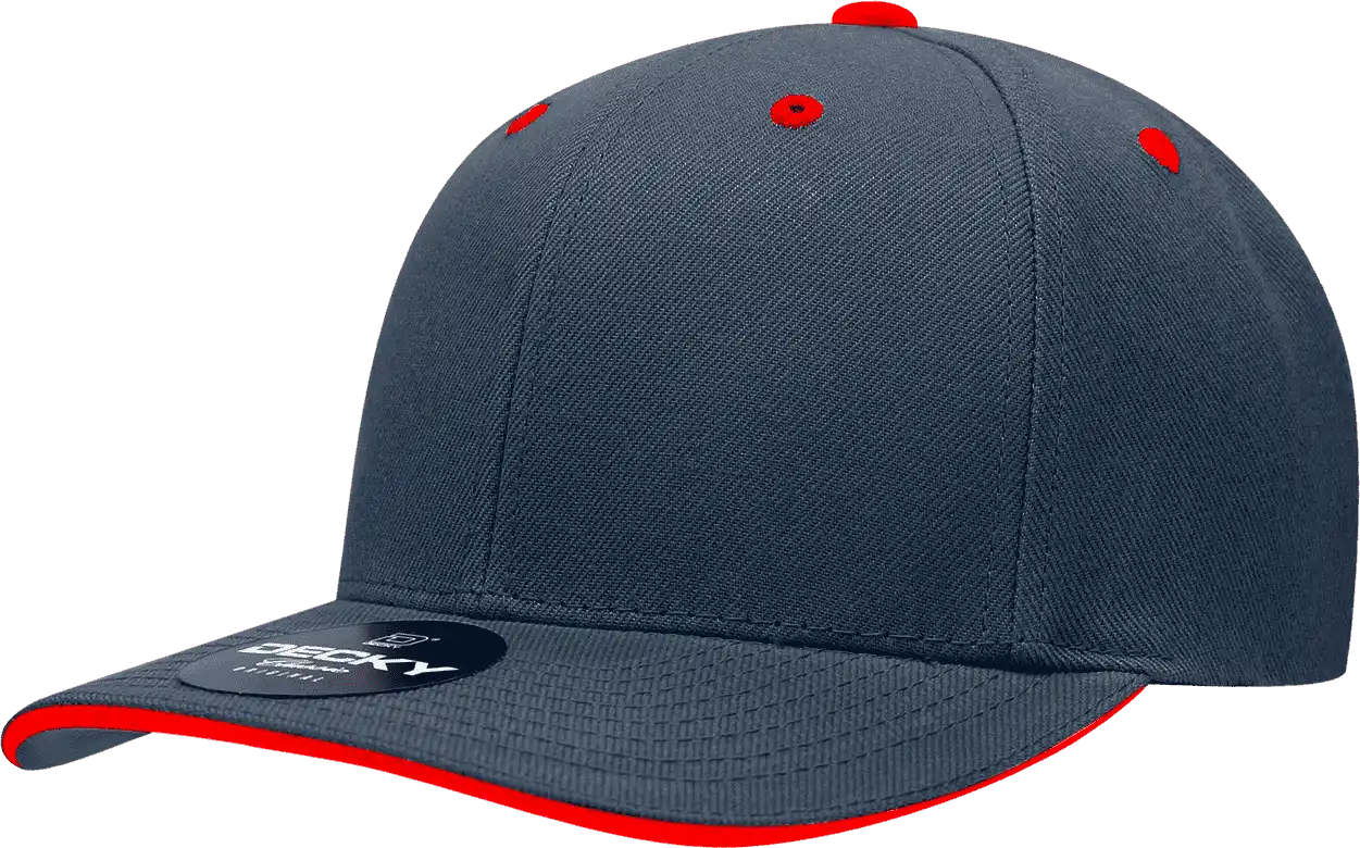 Decky 2003 Sandwich Visor Baseball Cap Navy Red / one Size Fits Most